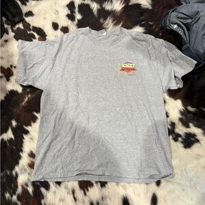 Gildan Gray Graphic Tee with Colorful Logo